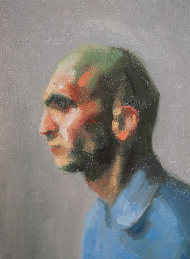 salman khoshroo bald painting